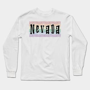 LGBTQ PATTERN AMERICA NEVADA Long Sleeve T-Shirt